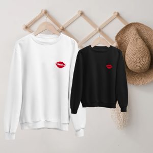 Sweat Pull assortis Mre Fille Bisous Assortis Moi 1