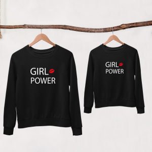 Sweat Pull assortis Mre Fille Girl power Assortis Moi 1