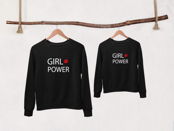 Sweat  Pull assortis Mere & Fille Girl power  Assortis Moi