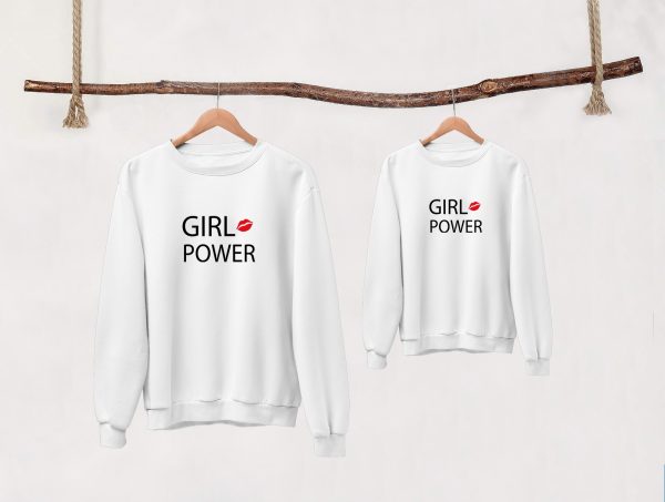 Sweat  Pull assortis Mere & Fille Girl power  Assortis Moi