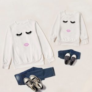 Sweat  Pull assortis Mere et Fille – Cils Levres