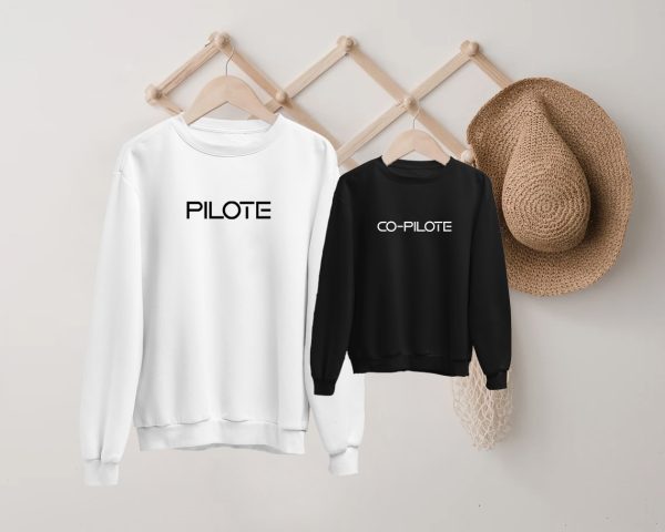 Sweat  Pull assortis Parents & Enfants Pilote Co-pilote