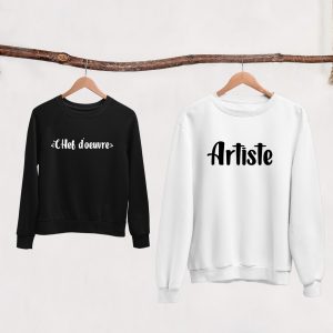 Sweat Pull assortis Parents et Enfants Artiste chef doeuvre 1