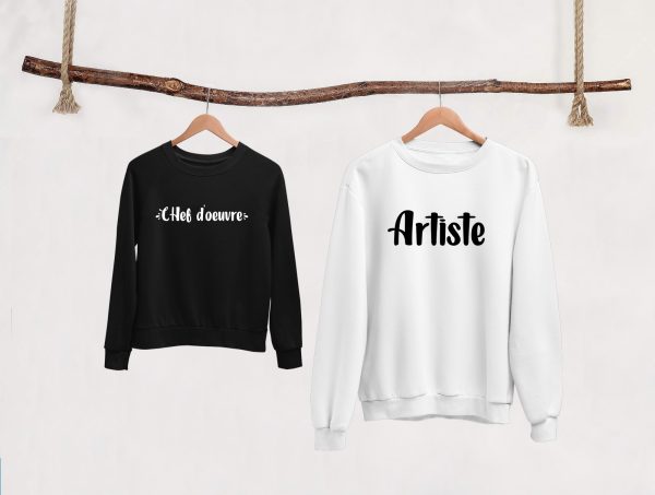 Sweat  Pull assortis Parents et Enfants – Artiste chef d’oeuvre