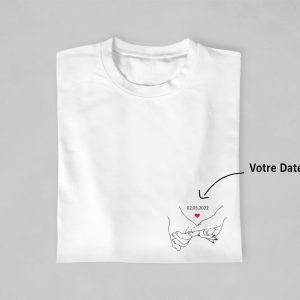 Sweat Pull assortis couple - Mains avec Date - Assortis Moi 1 Sweat Pull assortis couple Mains avec Date Assortis Moi 2