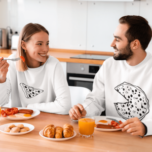 Sweat Pull assortis pour Couple Pizza Assortis Moi 1
