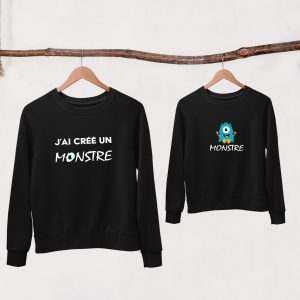 Sweat Pull assortis pour Parent & Enfant J’ai cree un monstre Sweat Pull assortis pour Parent & Enfant J’ai cree un monstre