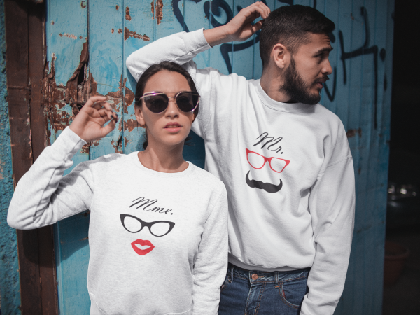 Sweat  Pull assortis pour couple Monsieur et Madame   Assortis Moi