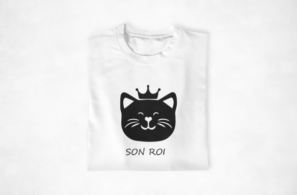 Sweat  Pull assortis pour couple – Son roi & Sa reine – Chat