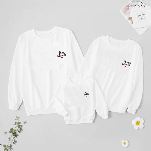 Sweat  Pull assortis pour la Famille Amour – Assortis Moi