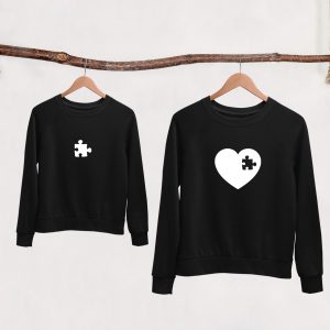 Sweat Pull assortis pour la Famille Cœur Puzzle Sweat Pull assortis pour la Famille Cœur Puzzle