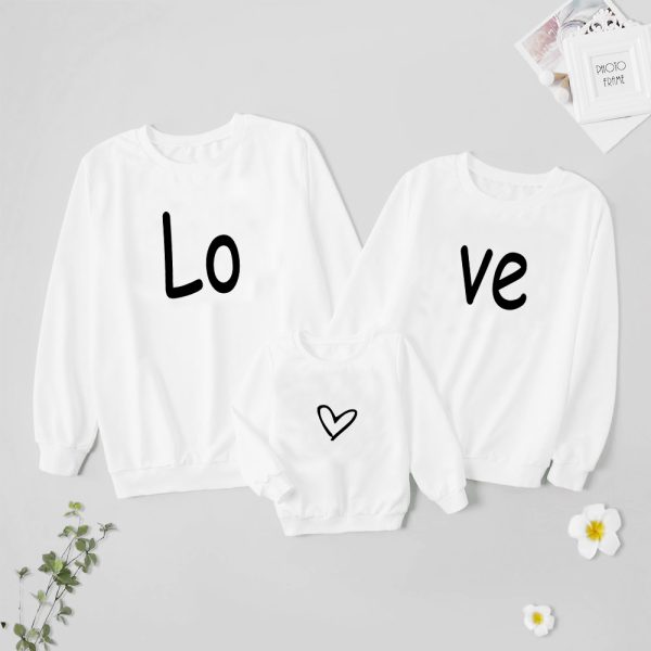 Sweat  Pull assortis pour la Famille – Love Coeur – Assortis Moi