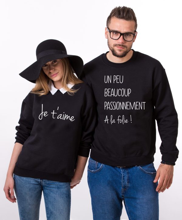 Sweat  Pulls Couple – Je t’aime, un peu, beaucoup…  Cadeau  Assortis Moi