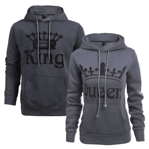 Sweat a Capuche Gris pour Couple