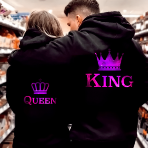 Sweat a Capuche Violet pour Couple 3