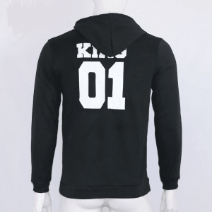 Sweat pour Couple King Et Queen Noir Sweat pour Couple King Et Queen Noir