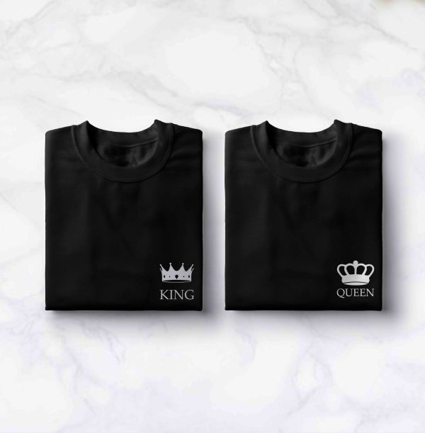 Sweats Couple King & Queen – Cote Coeur  Symbole d’Unite  Assortis Moi