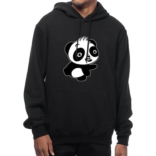 Sweats de Couleur Noir pour Couple avec Design de Panda