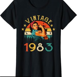 T-Shirt 1983 40 Ans Anniversaire Cadeau Retro Vintage