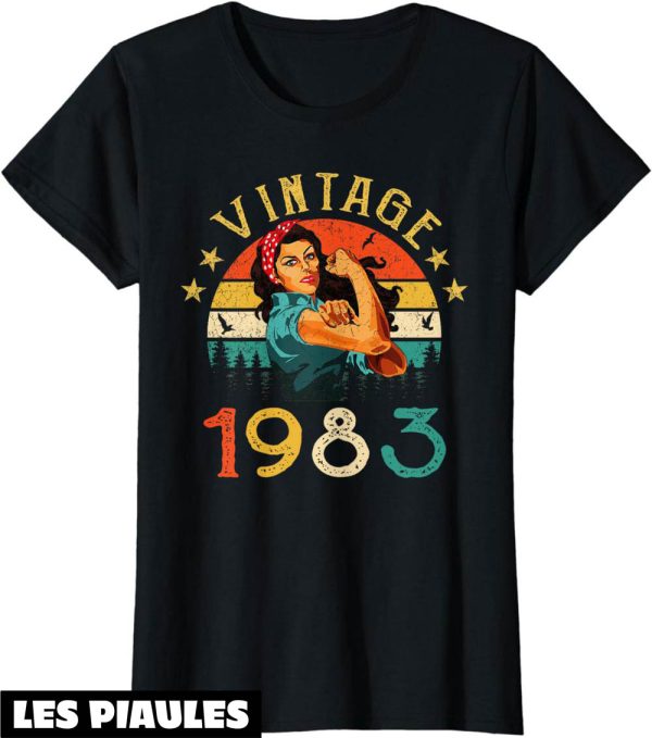 T-Shirt 1983 40 Ans Anniversaire Cadeau Retro Vintage