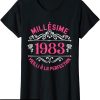 T-Shirt 1983 Millesime Cadeau 41 Ans Femme Anniversaire