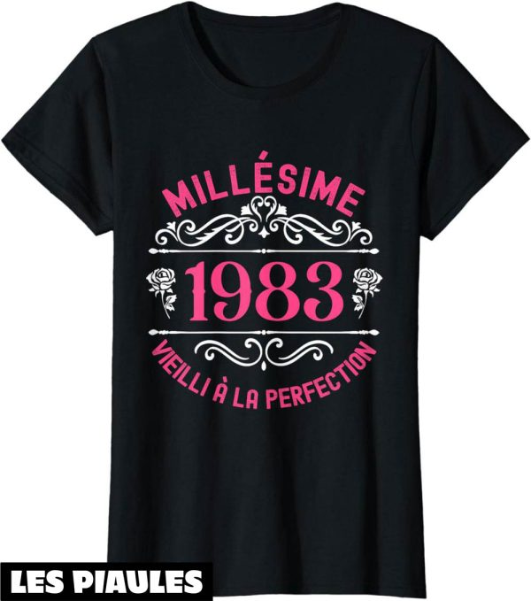 T-Shirt 1983 Millesime Cadeau 41 Ans Femme Anniversaire