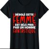 T-Shirt Amour Femme Humour Saint-Valentin Desole Cette