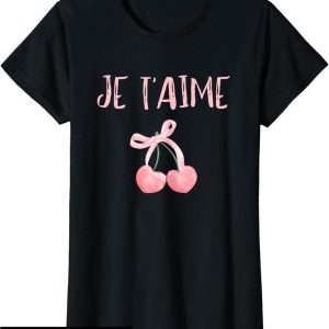 T-Shirt Amour Femme Je T’aime Coquette Dire Francaise