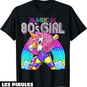 T-Shirt Annee 80 Justaucorps Magique Avec Motif Licorne