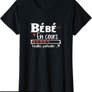 T-Shirt Annonce Grossesse Bebe En Cours Enceinte