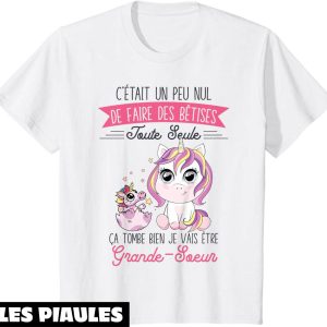 T-Shirt Annonce Grossesse Future Grande Soeur Drole