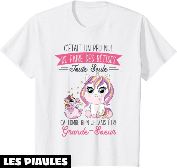 T-Shirt Annonce Grossesse Future Grande Soeur Drole