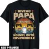 T-Shirt Annonce Grossesse Niveau Papa Debloque Futur Pere