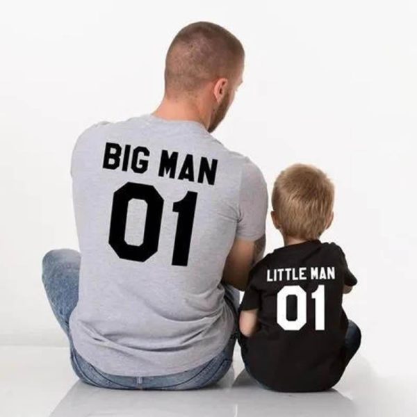 T Shirt Big Man Little Man Pere Fils