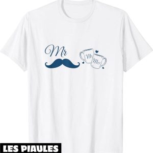 T-Shirt Couple Amoureux Assorti Duo Mr Et Mrs Cadeau