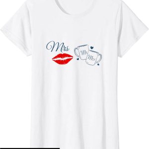 T-Shirt Couple Amoureux Assorti Duo Mr Et Mrs St Valentin