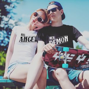 T-Shirt Couple Angel Demon