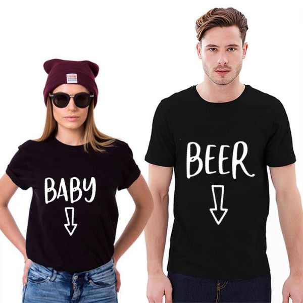 T Shirt Couple Assorti Grossesse