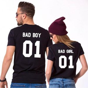 T Shirt Couple Bad Boy Bad Girl