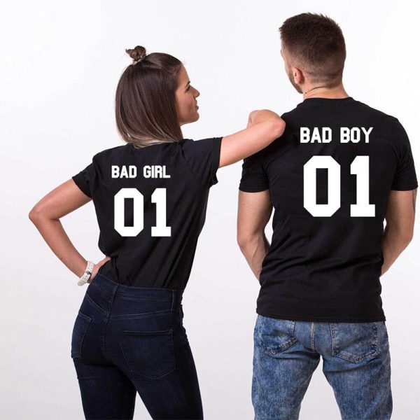 T Shirt Couple Bad Boy Bad Girl