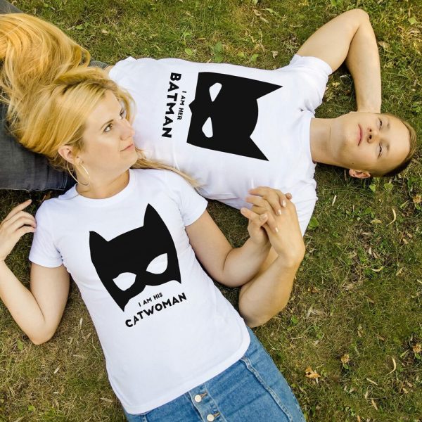 T Shirt Couple Batman Catwoman