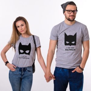 T Shirt Couple Batman Catwoman