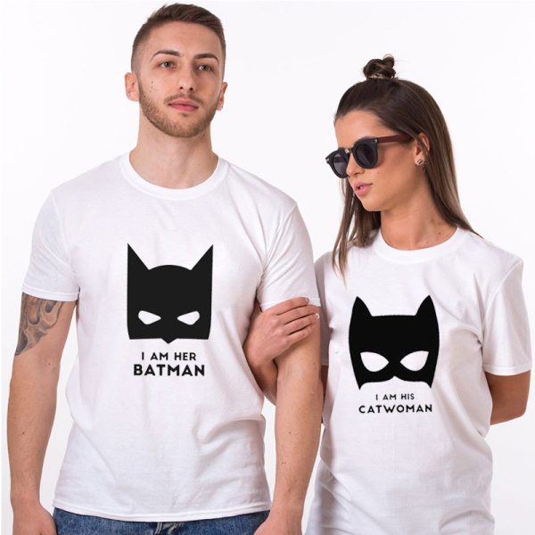 T Shirt Couple Batman Catwoman