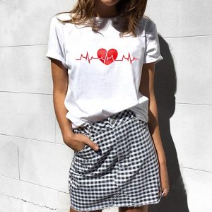 T Shirt Couple Battement de Coeur