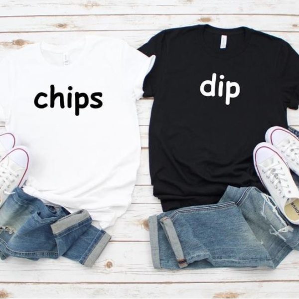T Shirt Couple Chips With The Dip Shirt