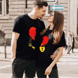 T Shirt Couple Coeur Rouge T Shirt Couple Coeur Rouge