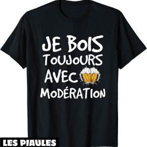 T-Shirt Couple Drole Assorti Moderation Apero Biere Humour