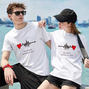 T-Shirt Couple Heartbeat T-Shirt Couple Heartbeat