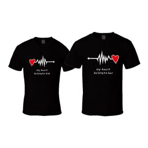 T Shirt Couple Heartbeat 2