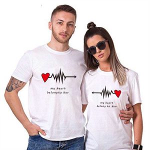 T Shirt Couple Heartbeat 4